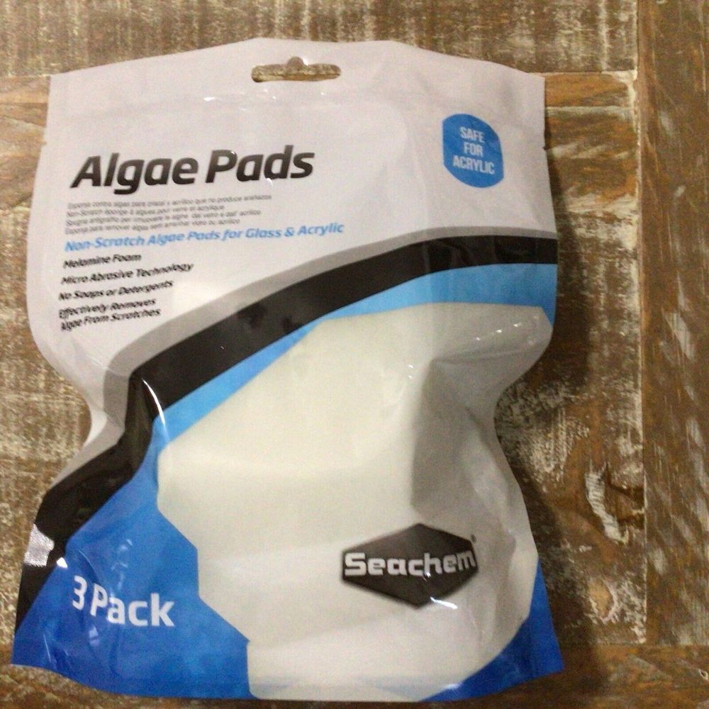 Seachem Laboratories Algae‎ Pad for Glass & Acrylic Aquariums White 25 mm, 3 pk